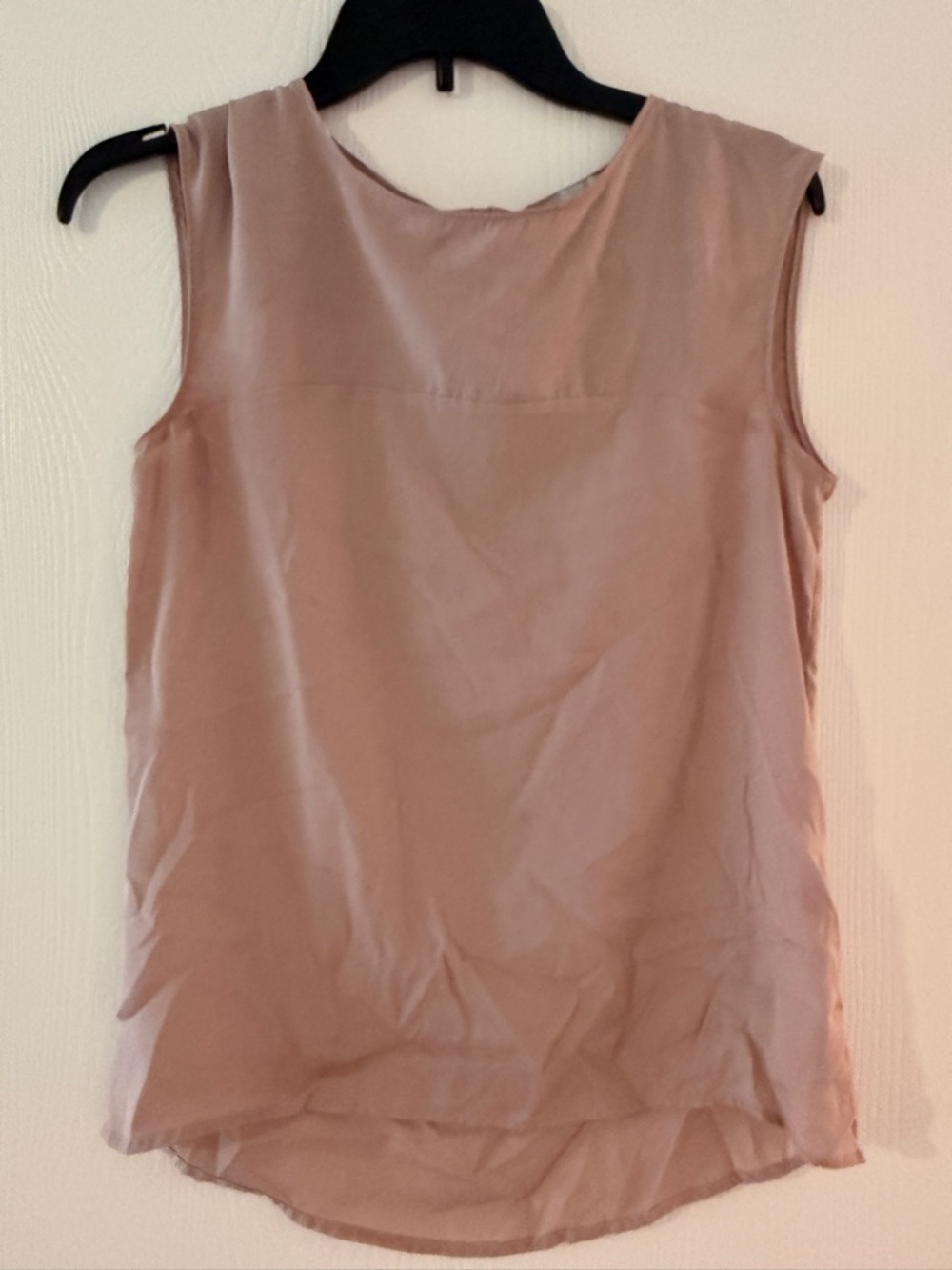 H&M Soft Blush Sleeveless Satin-Look Tank